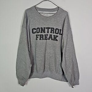 Danielle Guizio large gray control freak sweater